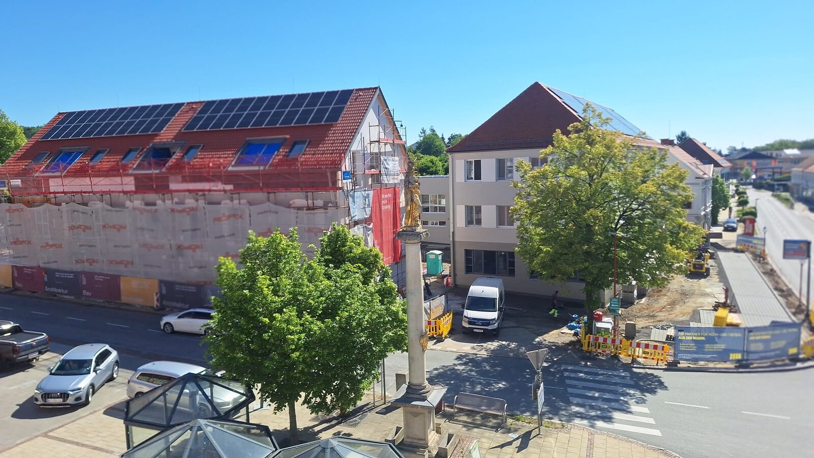 Blick auf den Standort Ilz 150 während der Bauphase